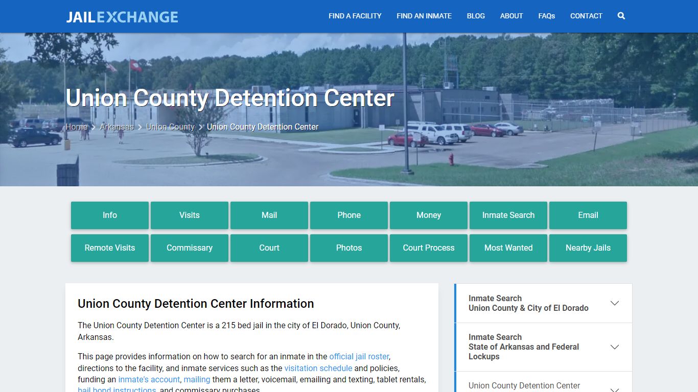 Union County Detention Center, AR Inmate Search, Information